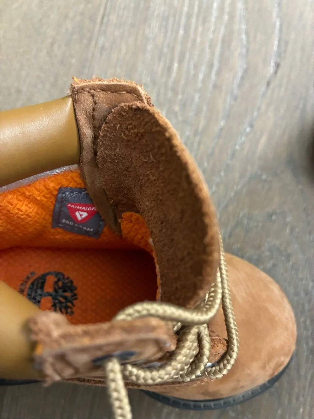 Baby Timberlands Medium Brown Nubuck Lace-Up Boots Size 5